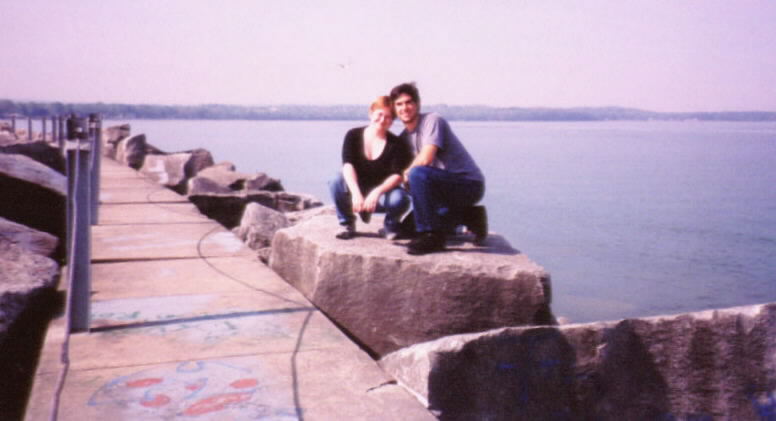Casual pose struck after trying not to fall off rock while camera timer counts down.